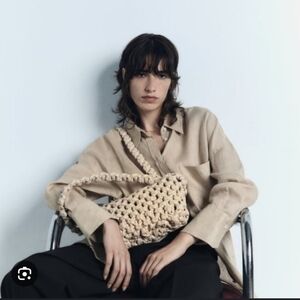Zara Woven Crossbody Bag